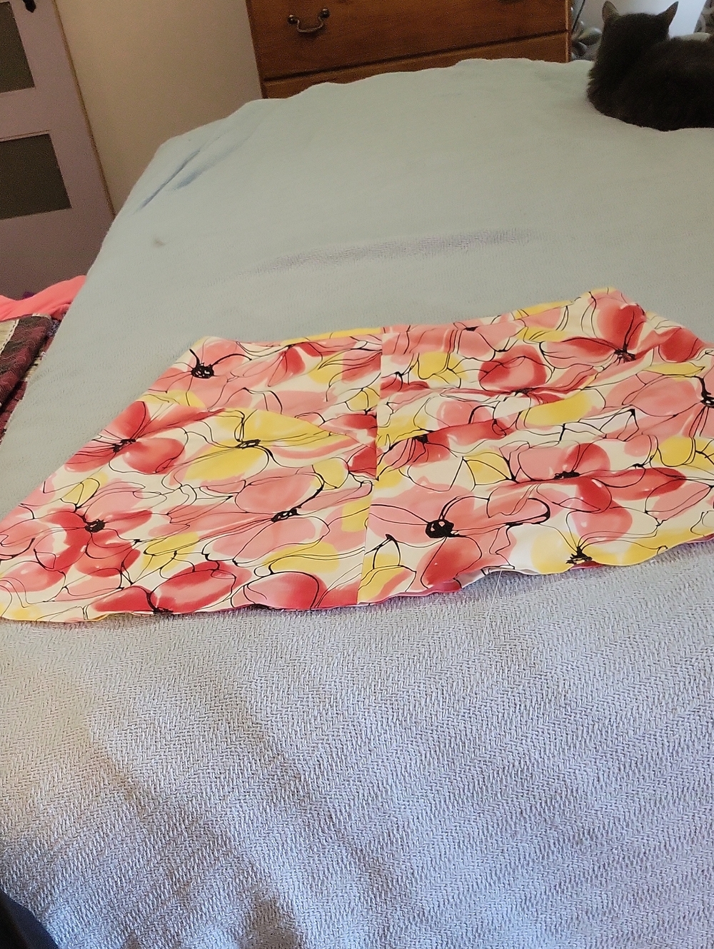 George Peach and Pink Floral Mini Skirt